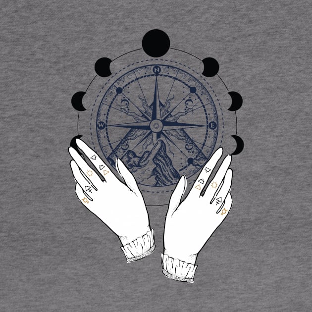 Hands And Compass by jobieh shop